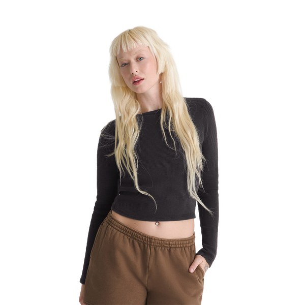 Camiseta Teri para mujer color negro
