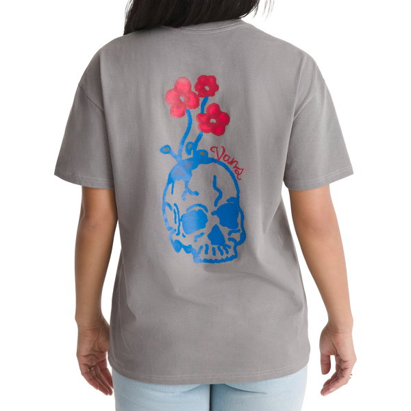 Camiseta Floral para mujer color gris